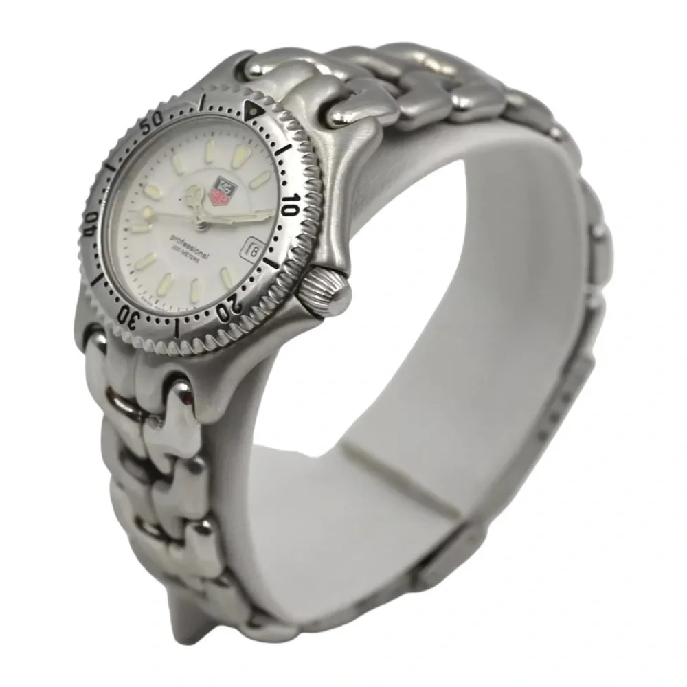 VINTAGE LADIES TAG HEUER WG1312-2 PROFESSIONAL DATE WRISTWATCH STAINLESS STEEL - Picture 2 of 9